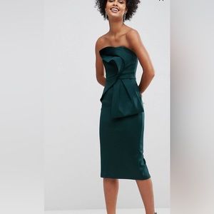 Green ASOS Scuba Fitted Dress
